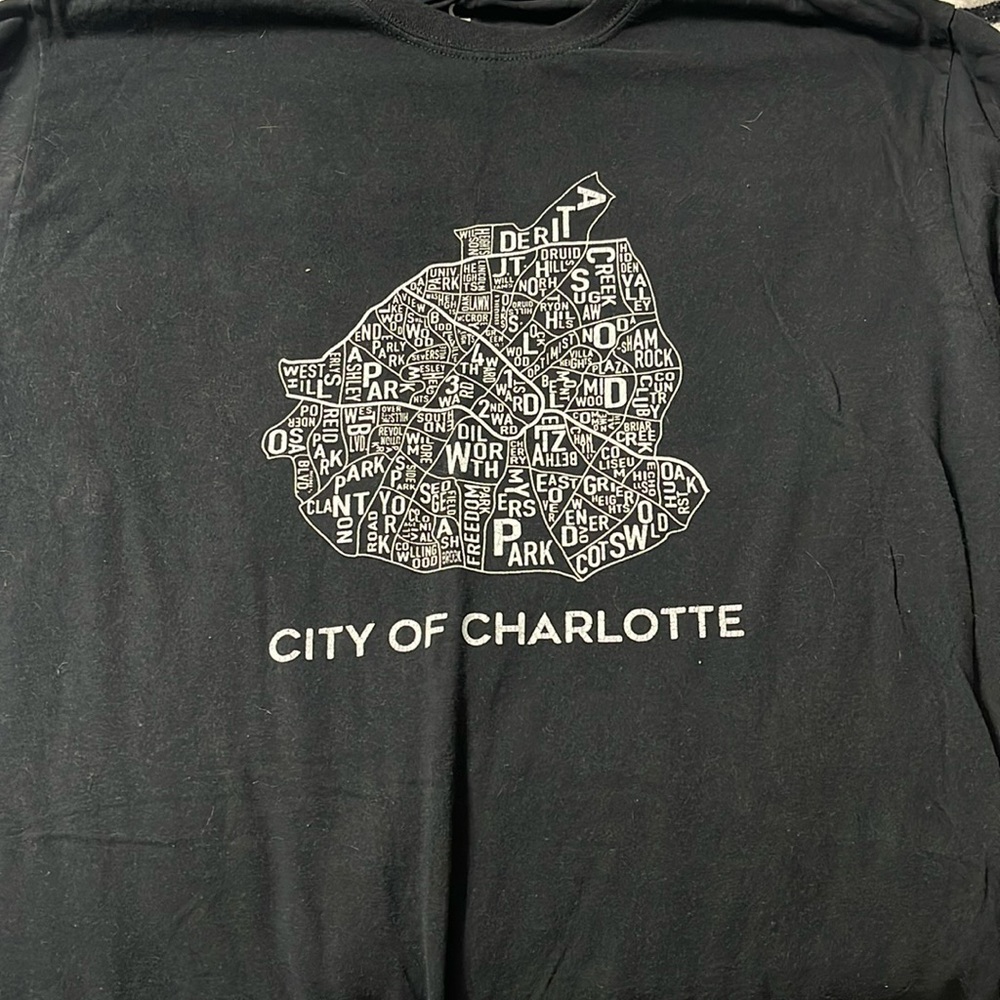 Charlotte, NC map L/S shirt